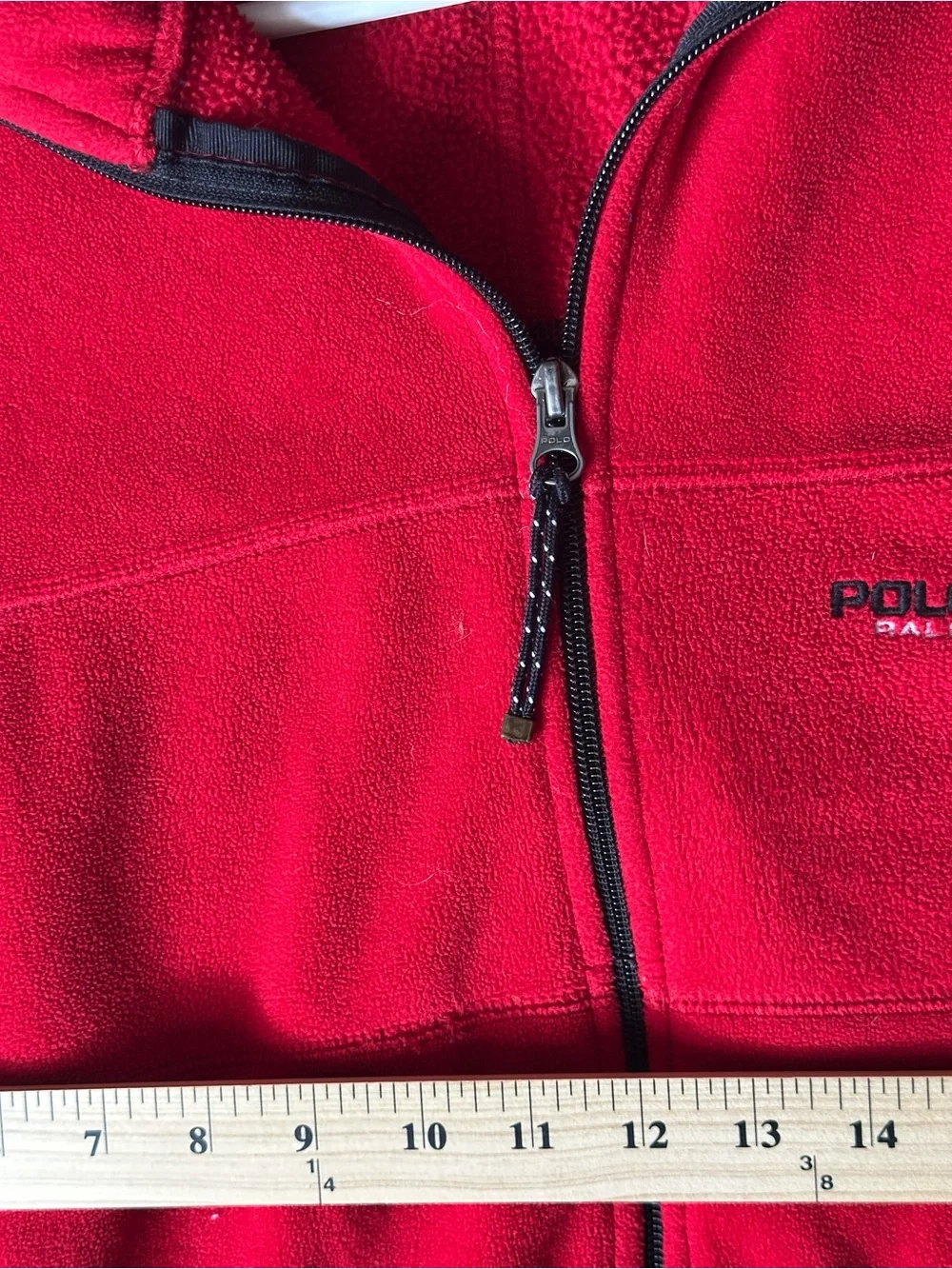 Vintage Polo Sport Ralph Lauren Polartec Fleece Jacket XL Red Black
